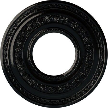Ekena Millwork Anthony Ceiling Medallion (Canopies up to 11 5/8"), 29 3/8"OD x 11 5/8"ID x 1 1/8"P, Black Pearl CM29ATBPS